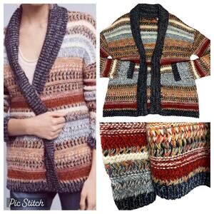 Anthropologie Multicolor Knit Cardigan